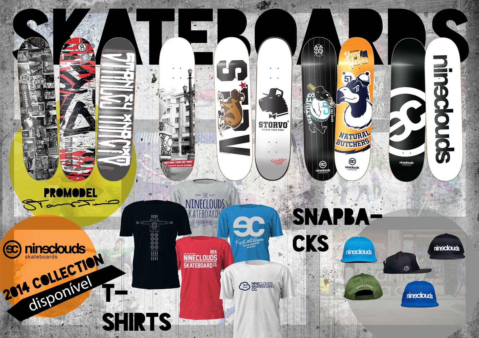 Nineclouds Skateboards – Coleção 2014 – 1.O Semestre